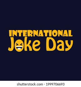 International Joke Day vector banner background. Vector illustration