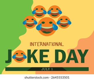 INTERNATIONAL PIADA DIA VETOR BANNER, CARTAZ, CAPA, PLANO DE FUNDO, PAPEL DE PAREDE GRÁFICOS ILLUSTRATOR COM EMOJI SORRIDENTE NOVO DESIGN