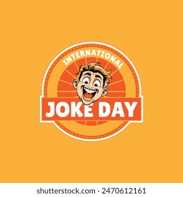 international joke day vector design smile laught emotion face