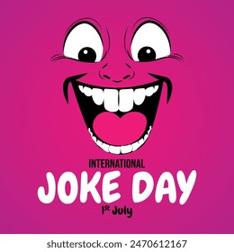 international joke day vector design smile laught emotion face