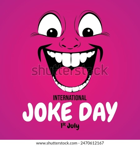 international joke day vector design smile laught emotion face