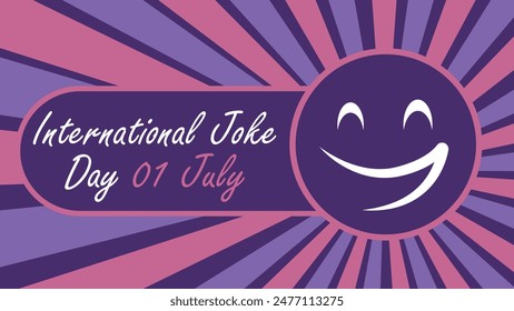 International Joke Day vector web banner design illustration