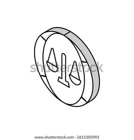 international jurisprudence isometric icon vector. international jurisprudence sign. isolated symbol illustration