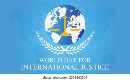 International justice day greetings.banner design template Vector illustration background design.