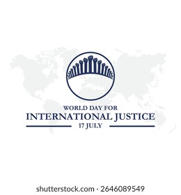 Ilustração vetorial do Dia Internacional da Justiça. ilustração vetorial para o dia internacional da justiça criminal observado em 17 de julho , design de cartaz ou banner.
