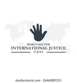 International Justice Day Vector Illustration. vector illustration for international criminal justice day observed on 17 july , poster or banner design.