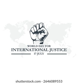 Ilustração vetorial do Dia Internacional da Justiça. ilustração vetorial para o dia internacional da justiça criminal observado em 17 de julho , design de cartaz ou banner.