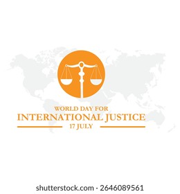 Ilustração vetorial do Dia Internacional da Justiça. ilustração vetorial para o dia internacional da justiça criminal observado em 17 de julho , design de cartaz ou banner.