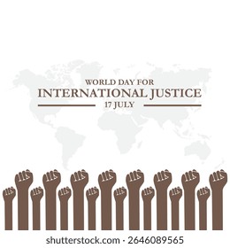 Ilustração vetorial do Dia Internacional da Justiça. ilustração vetorial para o dia internacional da justiça criminal observado em 17 de julho , design de cartaz ou banner.