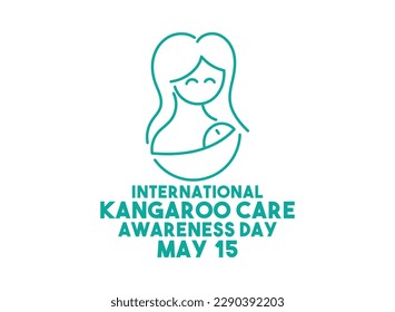 International Kangaroo Care Awareness Day. May 15. Line design vector. Eps 10.