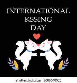 international kissing day design vector  download