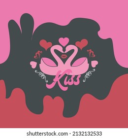 International kissing day illustration with lips