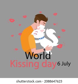 international kissing day vector design download