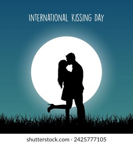 Vector del día internacional del beso. Vector de día de besos. Feliz día de besos. Día mundial del beso.