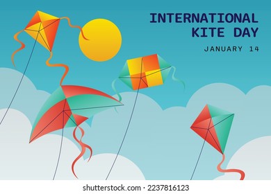 International Kite Day background. Vector illustration design.
