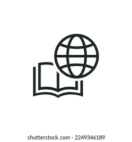 International knowledge icon isoalted on white background