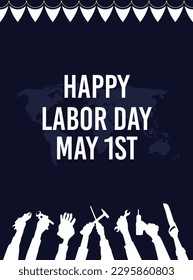 International labor day concept hand drawn vector illustration