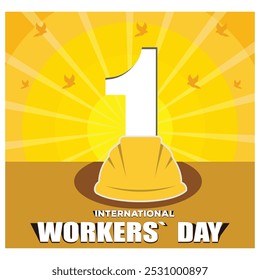 International Labor day. Flat vector modern illustration 