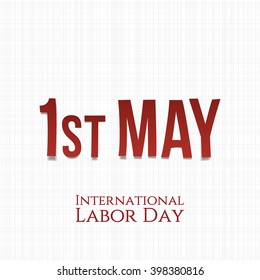 International Labor Day greeting Card Template