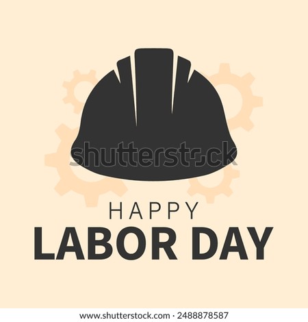 International Labor Day. The icon of Workers' Day, the celebration of Labor Day and solidarity. The Labor Day logo. Design of a poster, banner, brochure or flyer