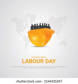 International Labor Day. Labour day. May 1st. 3D illustration  - Shutterstock ID 2144335347