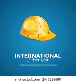 International Labor Day. Labour day. May 1st. 3D illustration. vector illustration. banner, poster, greeting card.