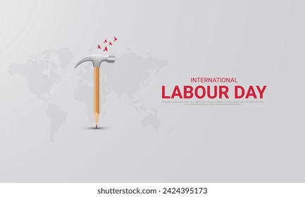 International Labor Day. Labor day. May 1st labor day. 3D illustration