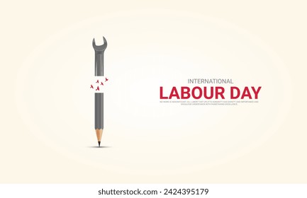 International Labor Day. Labor day. May 1st labor day. 3D illustration