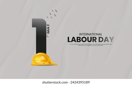 International Labor Day. Labor day. May 1st labor day. 3D illustration