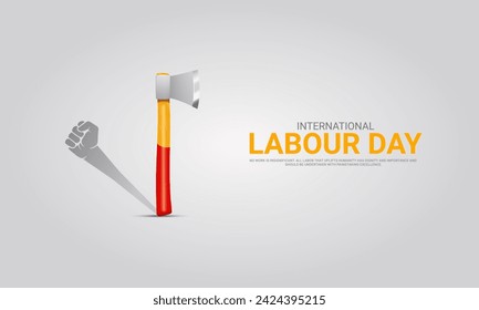 International Labor Day. Labor day. May 1st labor day. 3D illustration