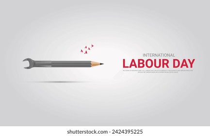 International Labor Day. Labor day. May 1st labor day. 3D illustration