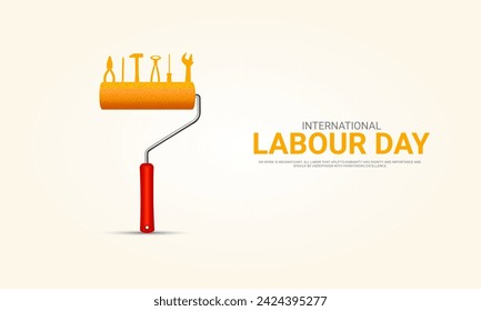 International Labor Day. Labor day. May 1st labor day. 3D illustration