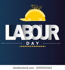 International Labor Day, May 1st. vector poster of Labor Day On 1st May hand lettering with tools. 