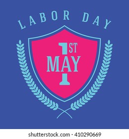 International Labor Day on May 1st Worker's Day Badge