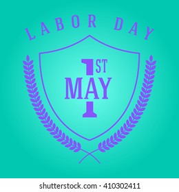 International Labor Day on May 1st badge