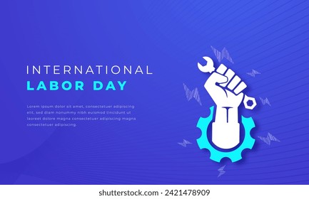 International Labor Day Paper cut style Vector Design Illustration for Background, Poster, Banner, Advertising, Greeting Card