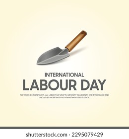 International Labor Day. Soical Media Poster Labour day. May 1st. 3D illustration