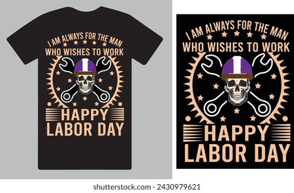 International labor day T shirt design vector .