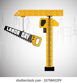 International labor day typographic card with light background v