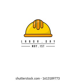 International Labor Day vector Cartoon with helmet design for template