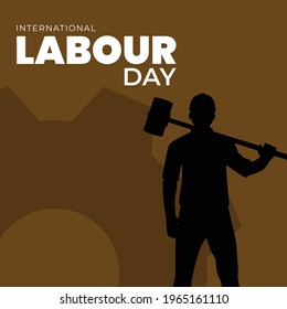 International Labour Day Illustration Background Template. May day vector background.