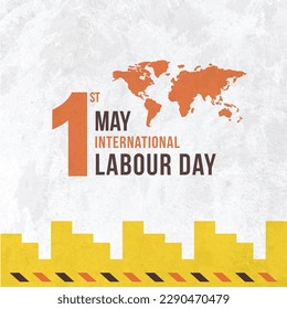 International Labour Day, May 1st,  
A Group of People in different Construction workers, Labor day, World Labor Vector Templates, Social Media Post