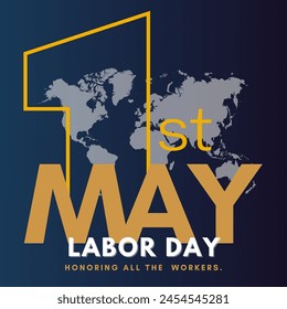 International Labour Day, May 1st. Template for background, banner, card, poster. World labour day, concept