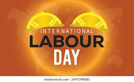 International Labour Day observed every year in May. Template for background, banner, card, poster with text inscription.