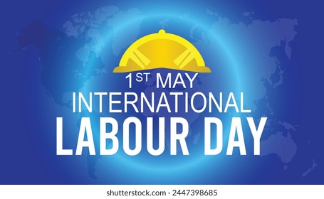 International Labour Day observed every year in May. Template for background, banner, card, poster with text inscription.