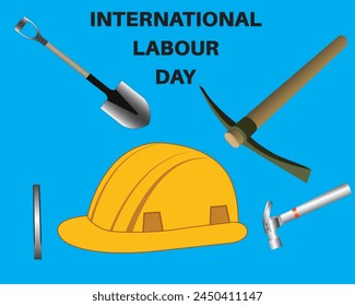 International labour day poster in vector format.