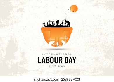 International labour day vector image. Social media design and working workers.May 1st labor day