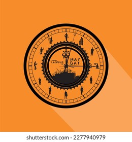 Vektor-Poster des Internationalen Arbeitstags. 