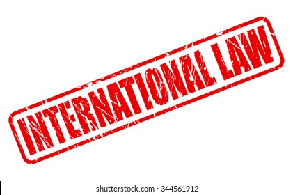 INTERNATIONAL LAW red stamp text on white