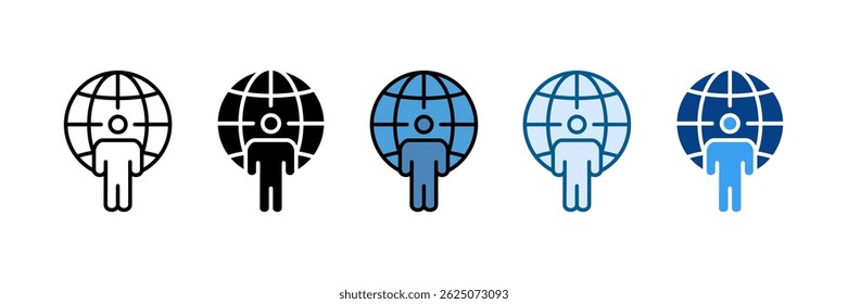 Conjunto de iconos de líder internacional Colección de estilo múltiple